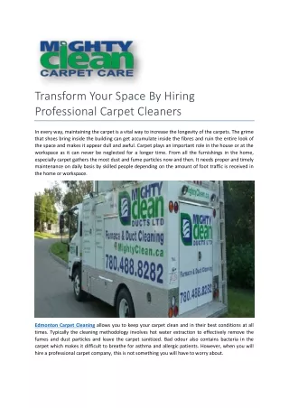 Carpet Cleaning Edmonton | Mightyclean.ca