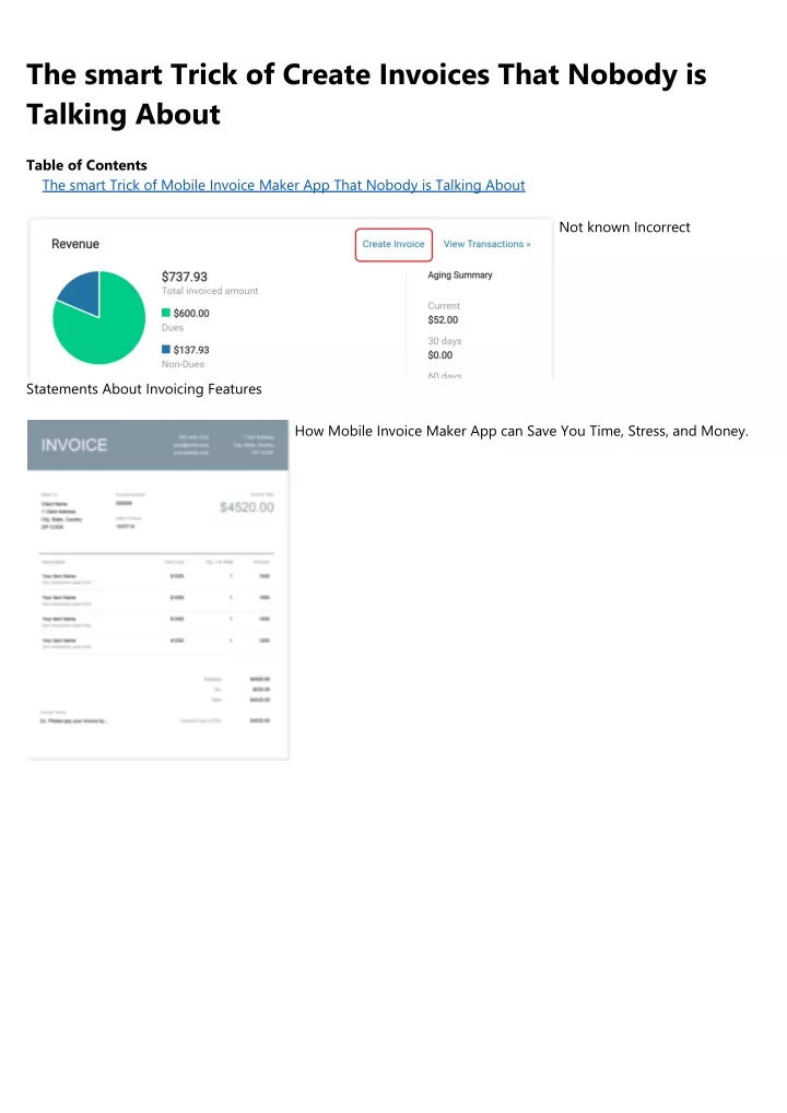 the smart trick of create invoices that nobody