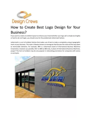 Best Logo Design Lanlgey | Designcrews.com