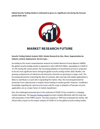 global security testing market is estimated