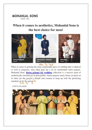 when it comes to aesthetics mohanlal sons