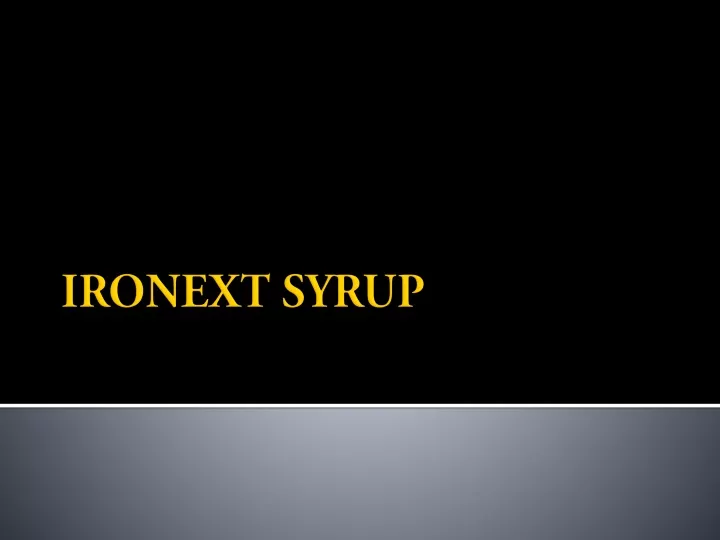 ironext syrup