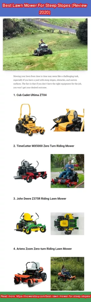 Best Lawn Mower For Steep Slopes [Review 2020]
