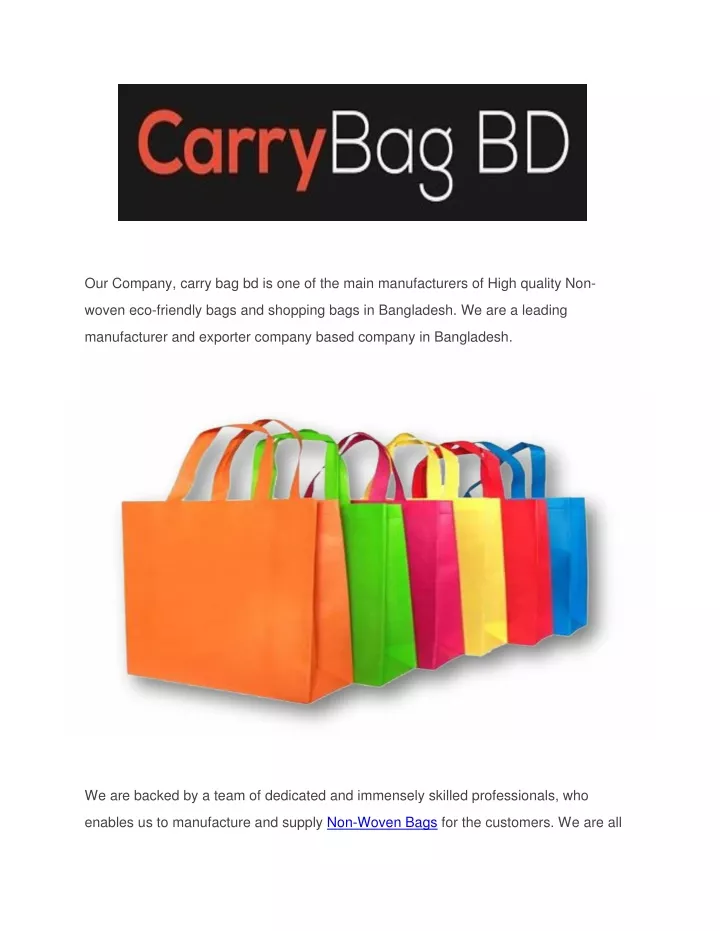 our company carry bag bd is one of the main