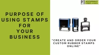 Purpose of Using Stamps for Your Business