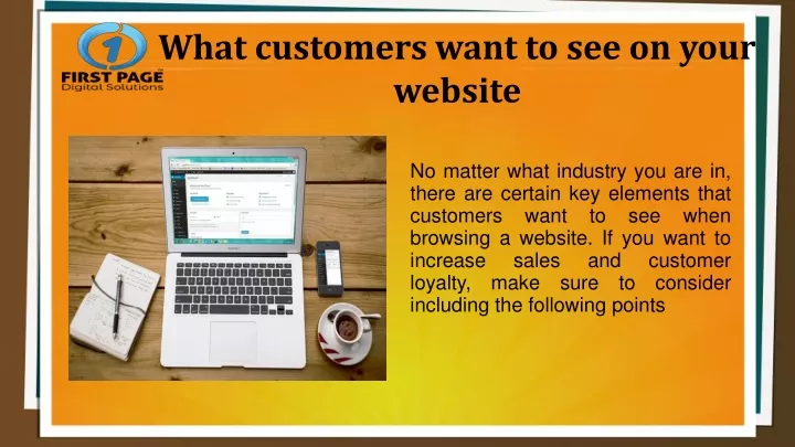 what customers want to see on your website