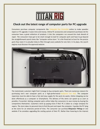 check out the latest range of computer parts