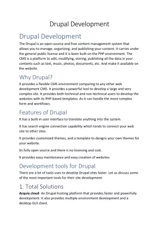 drupal development