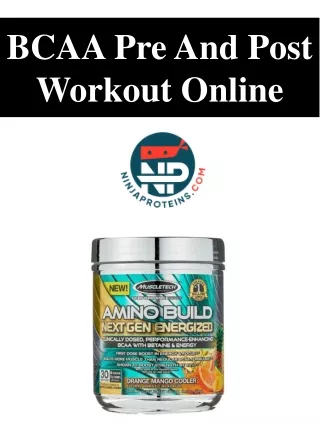 BCAA Pre And Post Workout Online