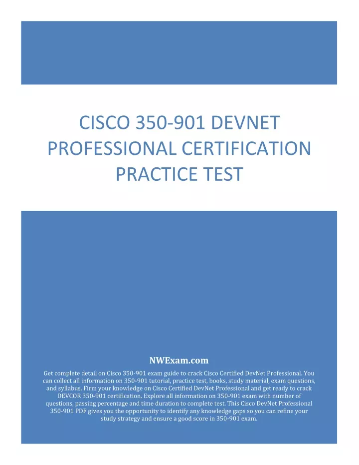 cisco 350 901 devnet professional certification