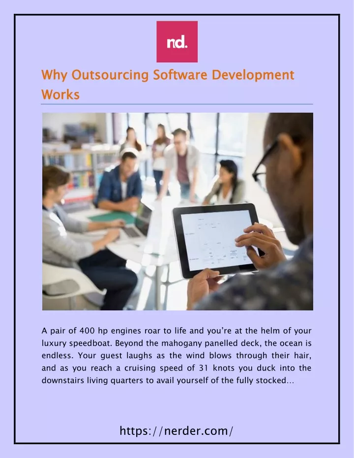 why outsourcing software development works