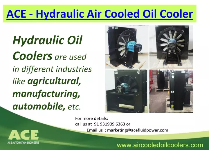ace hydraulic air cooled oil cooler
