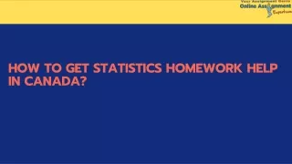 how to get statistics homework help in canada