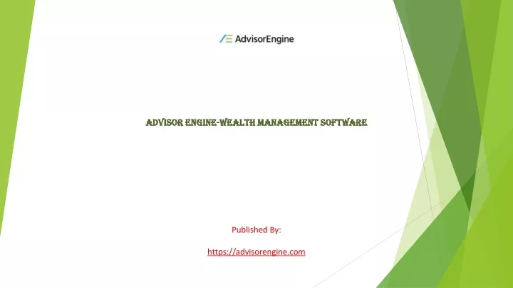 advisor engine wealth management software published by https advisorengine com