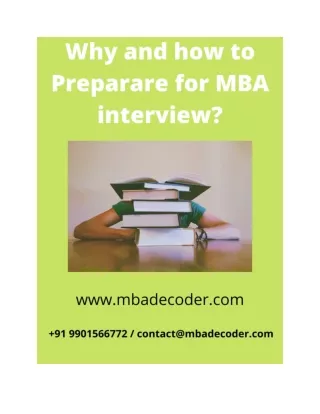The best book to prepare for MBA Admissions interview questions