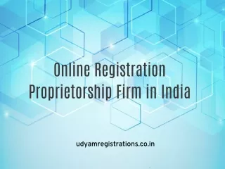 Online Registration Proprietorship Firm in India