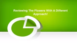 Reviewing The Flowers With A Different Approach!