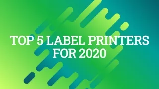 Top 5 Label Printers for 2020
