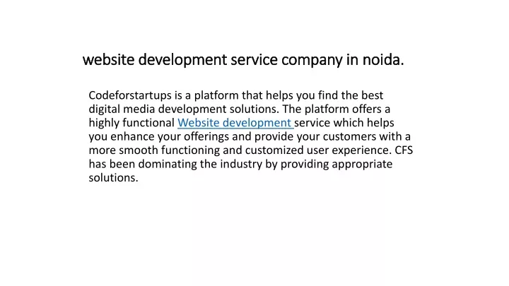 website development service company in noida