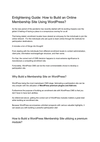 Enlightening Guide_ How to Build an Online Membership Site Using WordPress