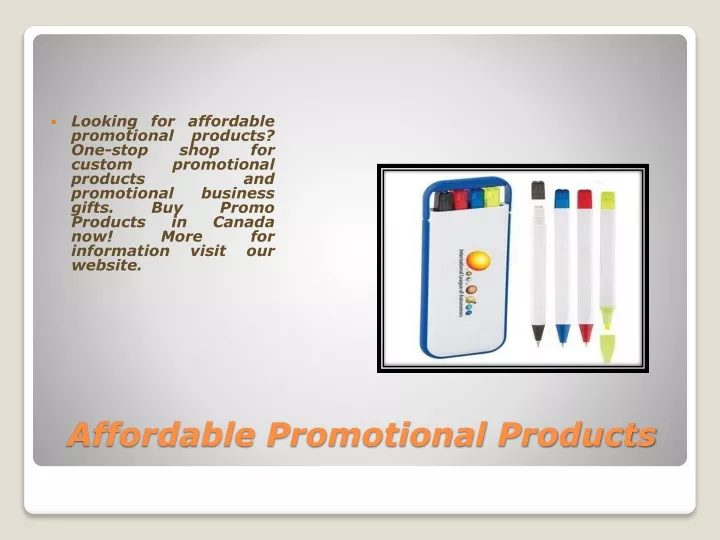 affordable promotional products