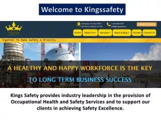 Safety consulting service in Canada | Kingssafety.ca