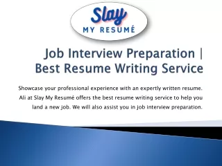 Job Interview Preparation | Best Resume Writing Service