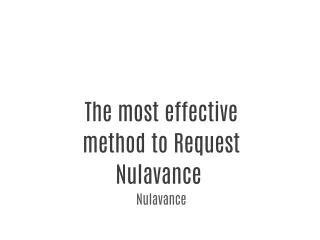 Nulavance - The most effective method to Request Nulavance