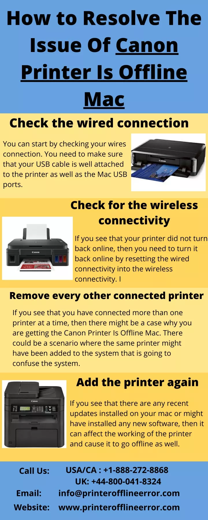 how to resolve the issue of canon printer