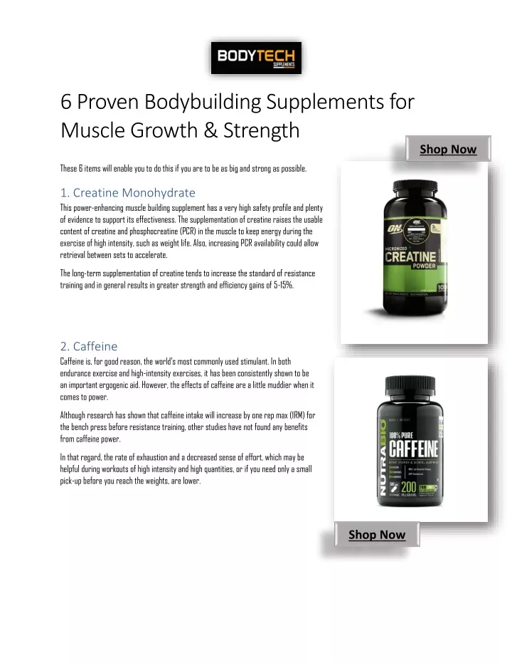6 proven bodybuilding supplements for muscle