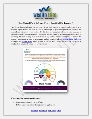 how mutual fund software proves beneficial