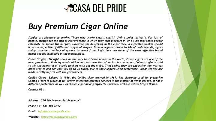 buy premium cigar online