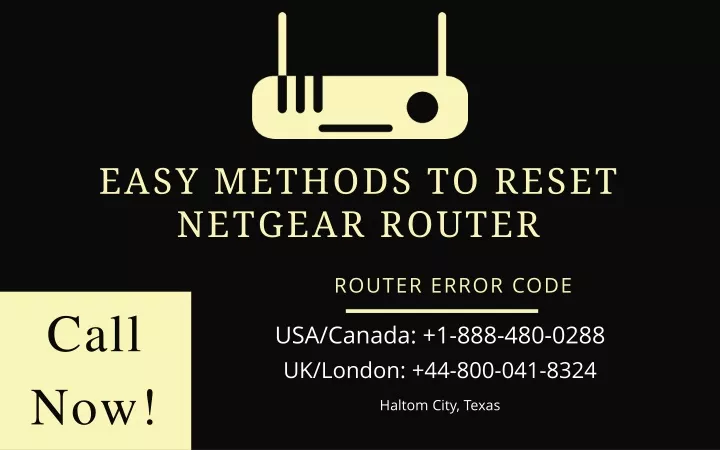 easy methods to reset netgear router
