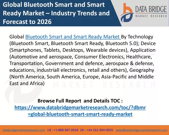global bluetooth smart and smart ready market