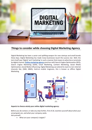 things to consider while choosing digital
