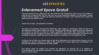 enlevement epave gratuit