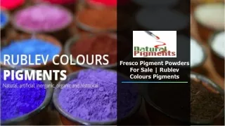 fresco pigment powders for sale rublev colours