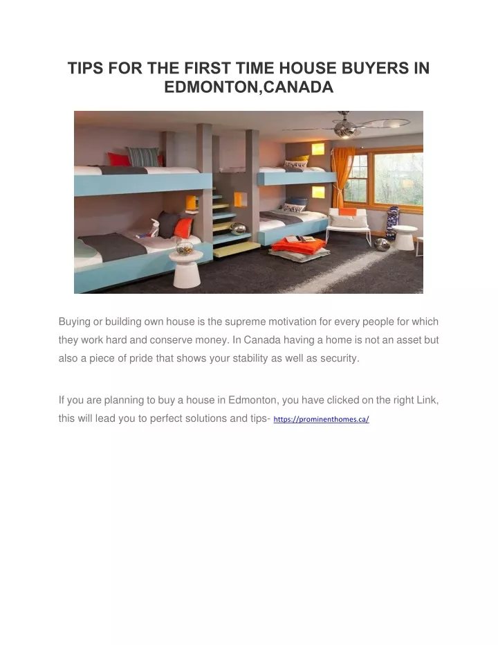 tips for the first time house buyers in edmonton