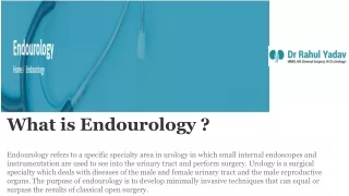 what is endourology endourology refers
