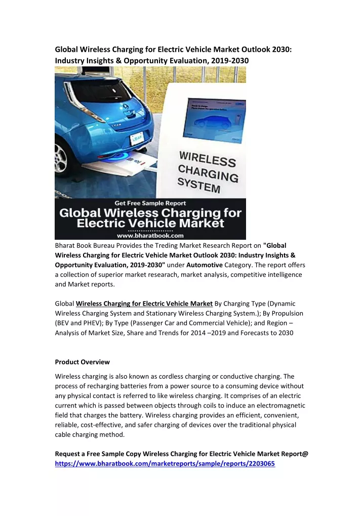 global wireless charging for electric vehicle