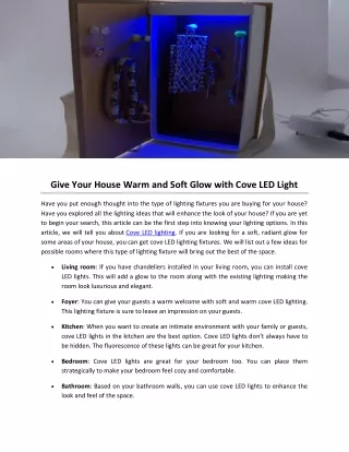 give your house warm and soft glow with cove