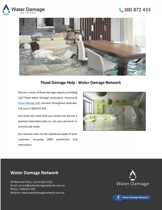 Flood Damage Help - Water Damage Network