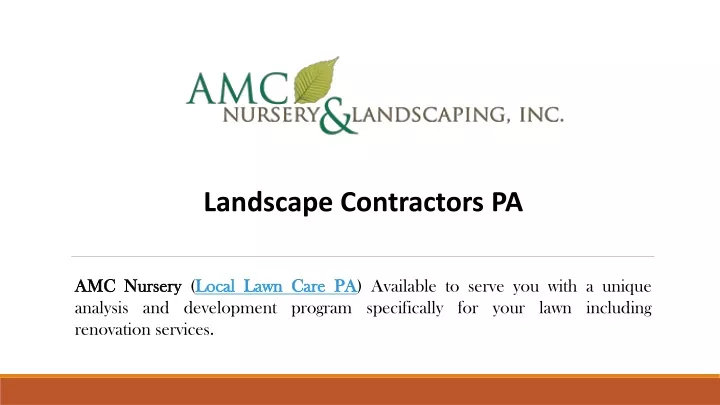 landscape contractors pa