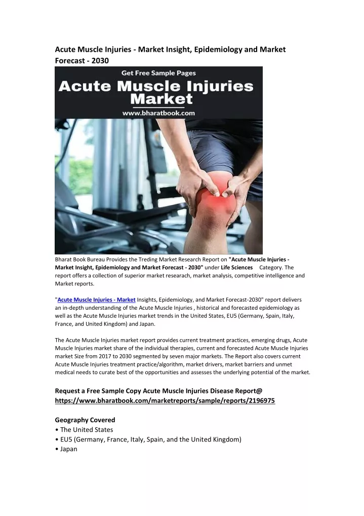 acute muscle injuries market insight epidemiology