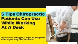 5 Tips Chiropractic Patients Can Use While Working At A Desk
