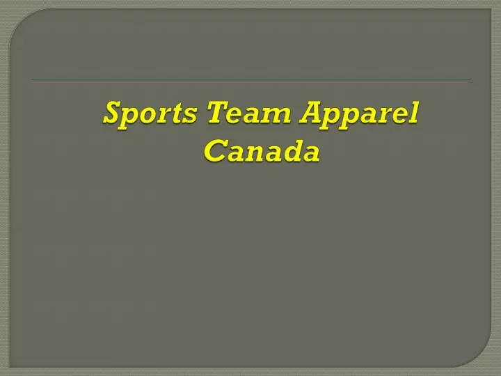 sports team apparel canada