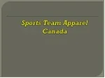 Sports Team Apparel Canada - slide 1