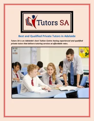 best and qualified private tutors in adelaide