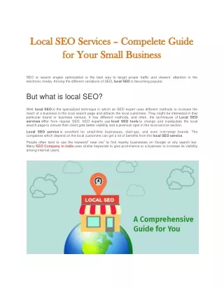 Local SEO Services – Compelete Guide for Your Small Business