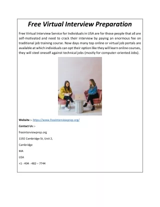 Interview Preparation Services In USA | Freeinterviewprep.org